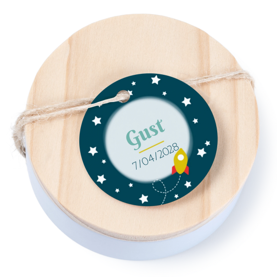 Geschenkdoosje met rond label - set van 12 Geschenkdoosje met rond label - set van 12