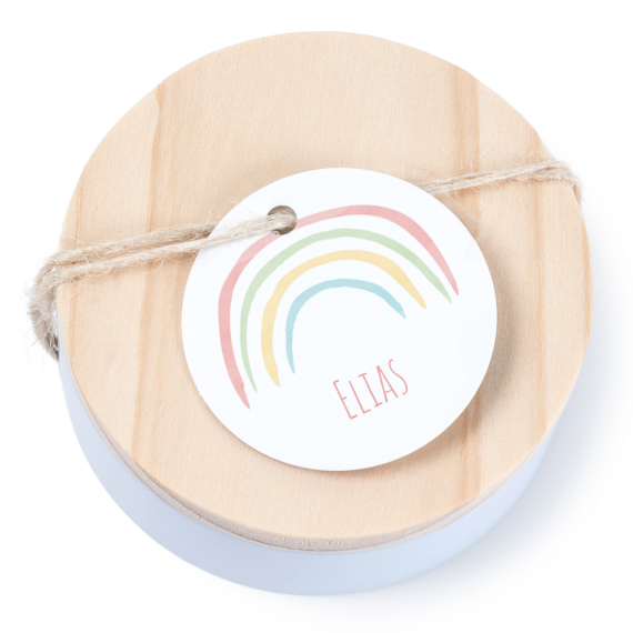 Geschenkdoosje met rond label - set van 12
