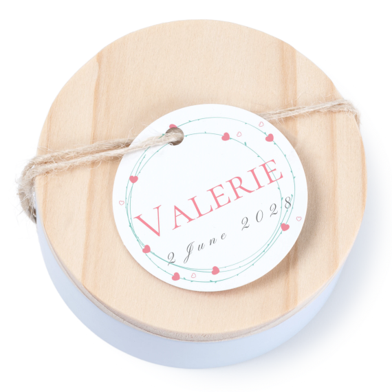 Geschenkdoosje met rond label - set van 12