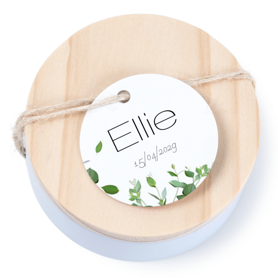 Geschenkdoosje met rond label - set van 12