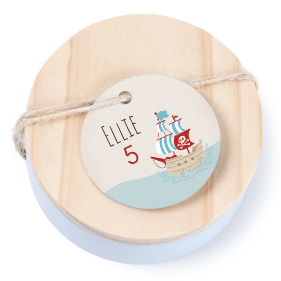 Boîtes en métal avec couvercle en bois sticker rond (lot de 12) Boîtes en métal avec couvercle en bois sticker rond (lot de 12)