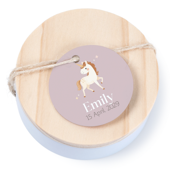 Geschenkdoosje met rond label - set van 12 Geschenkdoosje met rond label - set van 12