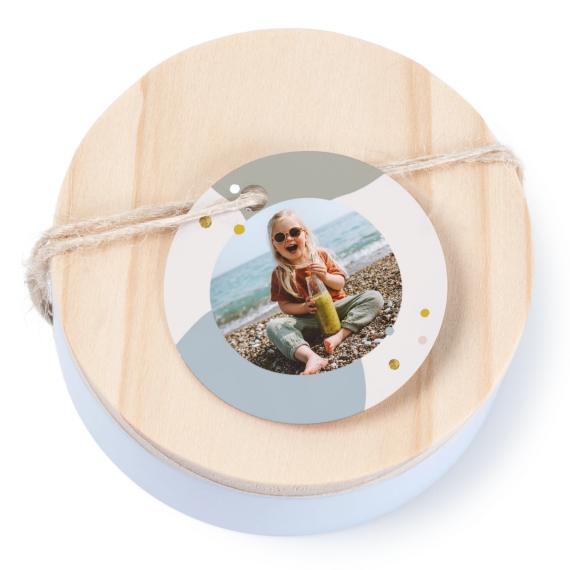 Geschenkdoosje met rond label - set van 12