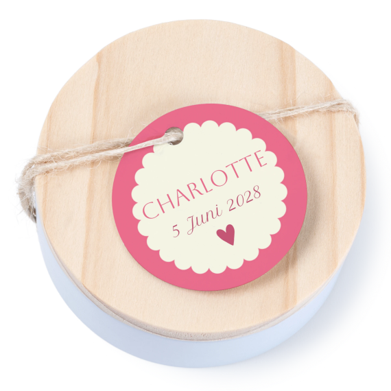 Geschenkdoosje met rond label - set van 12 Geschenkdoosje met rond label - set van 12