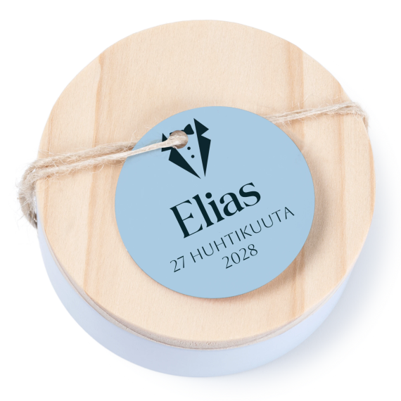 Metallirasia pyöreällä etiketillä - 12 kpl Metallirasia pyöreällä etiketillä - 12 kpl