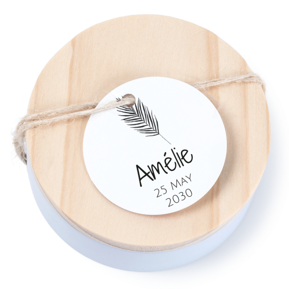 Geschenkdoosje met rond label - set van 12 Geschenkdoosje met rond label - set van 12