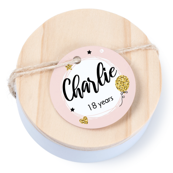 Geschenkdoosje met rond label - set van 12 Geschenkdoosje met rond label - set van 12