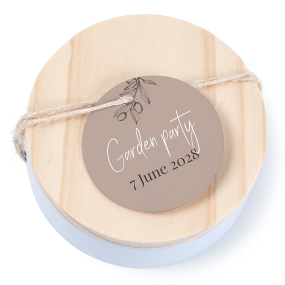 Geschenkdoosje met rond label - set van 12 Geschenkdoosje met rond label - set van 12