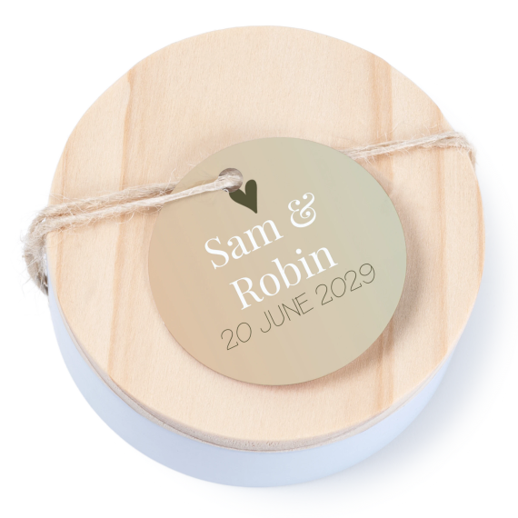 Geschenkdoosje met rond label - set van 12 Geschenkdoosje met rond label - set van 12