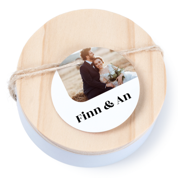 Geschenkdoosje met rond label - set van 12