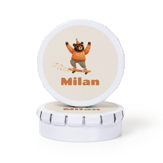 Retro Skater Bear - Text Only Retro Skater Bear - Text Only