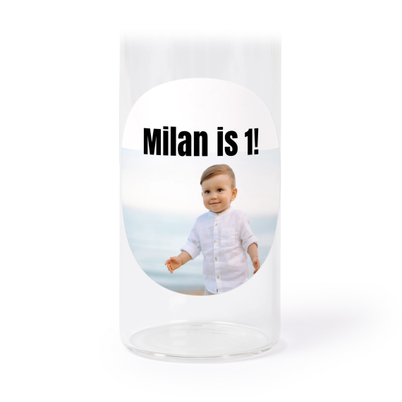 Tubes en verre avec autocollants ronds - lot de 12s Tubes en verre avec autocollants ronds - lot de 12s