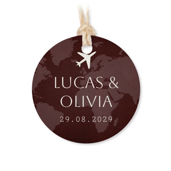 Boarding Pass Wedding - Text Only