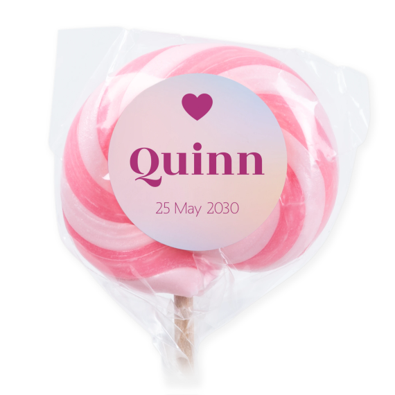Colour Block Heart - Text Only