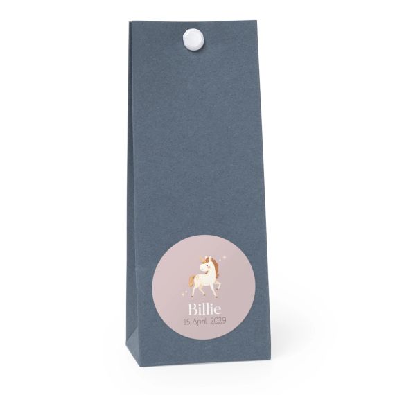Party favours bag blue round 4cm Party favours bag blue round 4cm