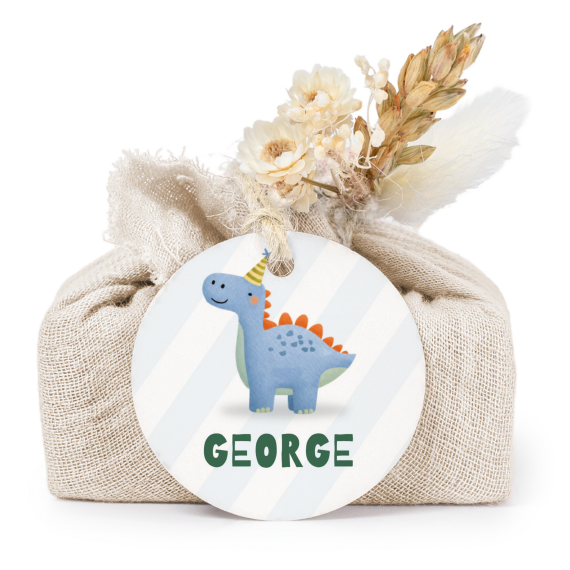 Lot de 6 savons avec emballage en coton beige et étiquettes rondes Lot de 6 savons avec emballage en coton beige et étiquettes rondes