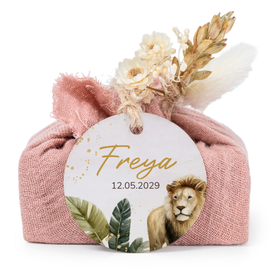Pink cotton wrapped soaps with round label (6 pcs) Pink cotton wrapped soaps with round label (6 pcs)