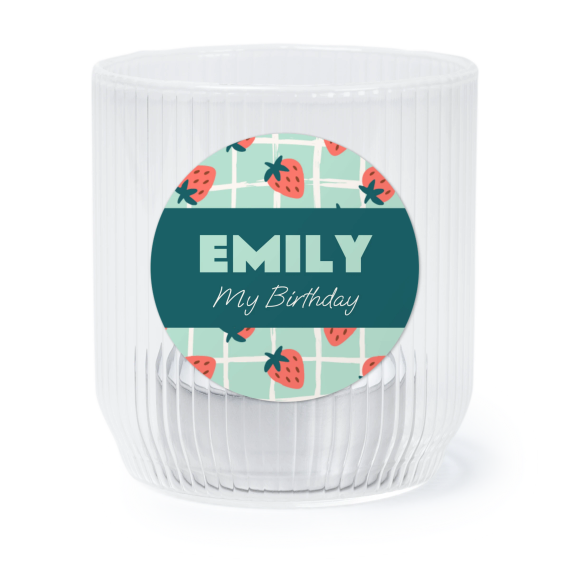 Personalised Clear Glass Tealight Holder with Round Stickers – Set of 6 Personalised Clear Glass Tealight Holder with Round Stickers – Set of 6