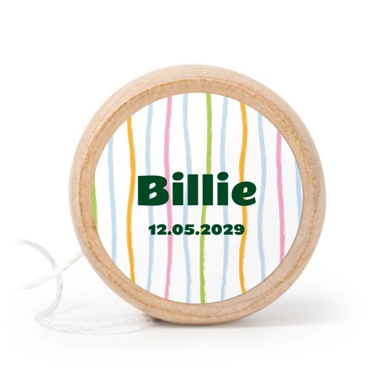 Holz Jojo Set personalisiert mit Fotostickern - 12 Stk.