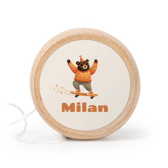 Retro Skater Bear - Text Only Retro Skater Bear - Text Only