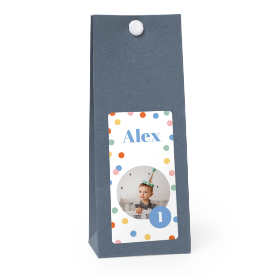 Blaue rechteckige Geschenktüte - 12 Stk. Blaue rechteckige Geschenktüte - 12 Stk.