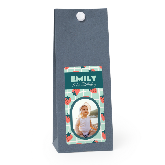 Party favours bag blue 35x70mm Party favours bag blue 35x70mm