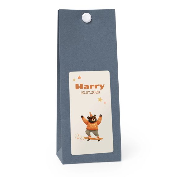 Retro Skater Bear - Text Only