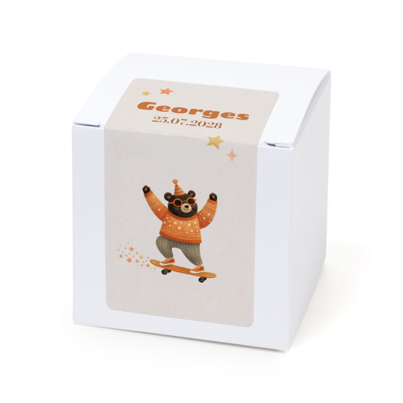 Retro Skater Bear - Text Only