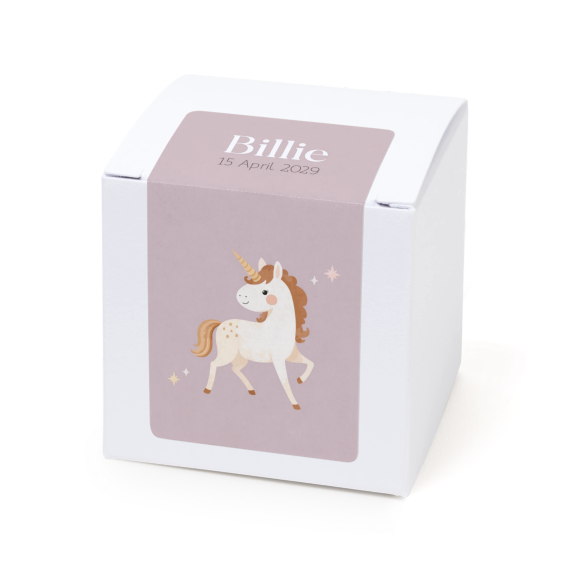 Paper box white rectangular sticker - set of 24 Paper box white rectangular sticker - set of 24