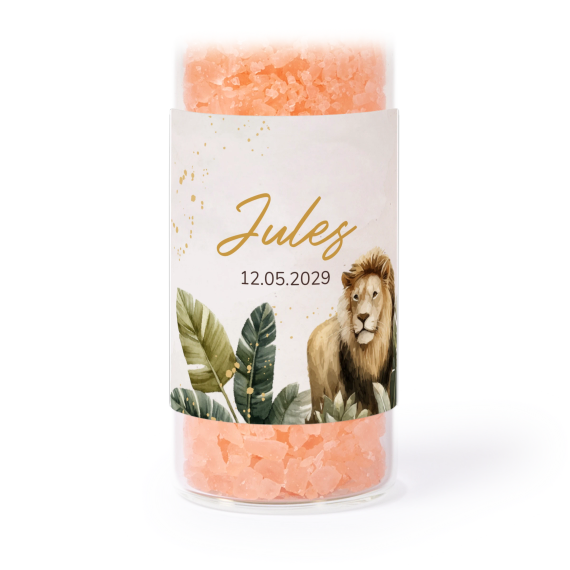 Tube avec sticker carré & sel de bain rose (lot de 12) Tube avec sticker carré & sel de bain rose (lot de 12)