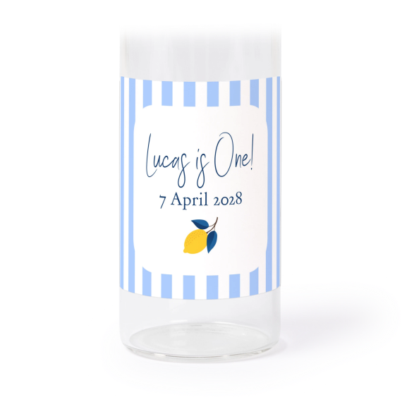 Glass tube with cork and square stickers - 12 pcs Glass tube with cork and square stickers - 12 pcs