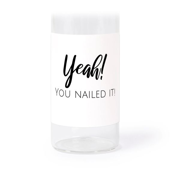 Glass tube with cork and square stickers - 12 pcs Glass tube with cork and square stickers - 12 pcs