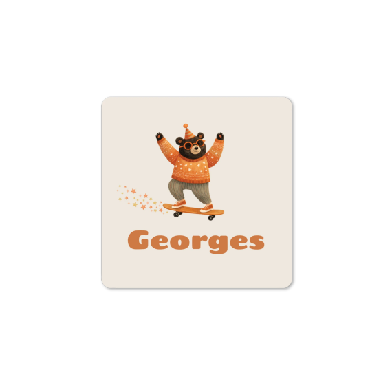 Retro Skater Bear - Text Only Retro Skater Bear - Text Only
