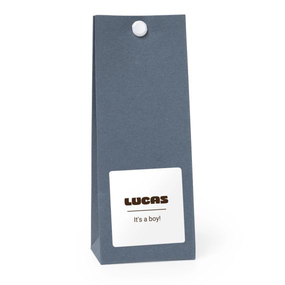 Sachet confiseur carré bleu lot de 12