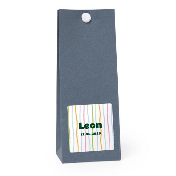 Blaue quadratische Geschenktüte - 12 Stk. 
