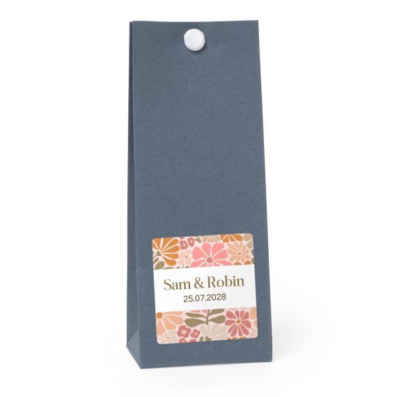 Sachet confiseur carré bleu lot de 12 Sachet confiseur carré bleu lot de 12