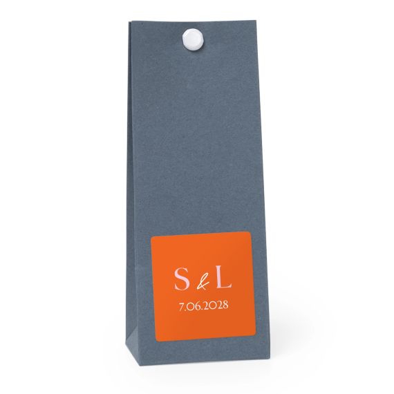 Sachet confiseur carré bleu lot de 12 Sachet confiseur carré bleu lot de 12