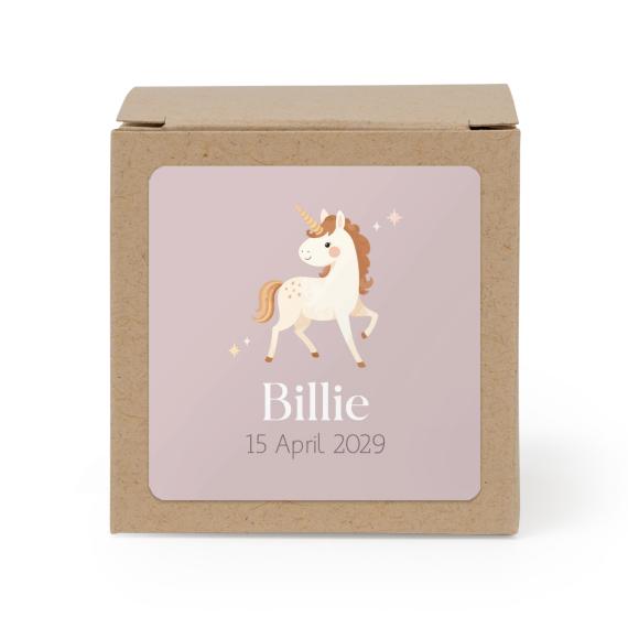 Paper box brown square sticker - set of 24 Paper box brown square sticker - set of 24