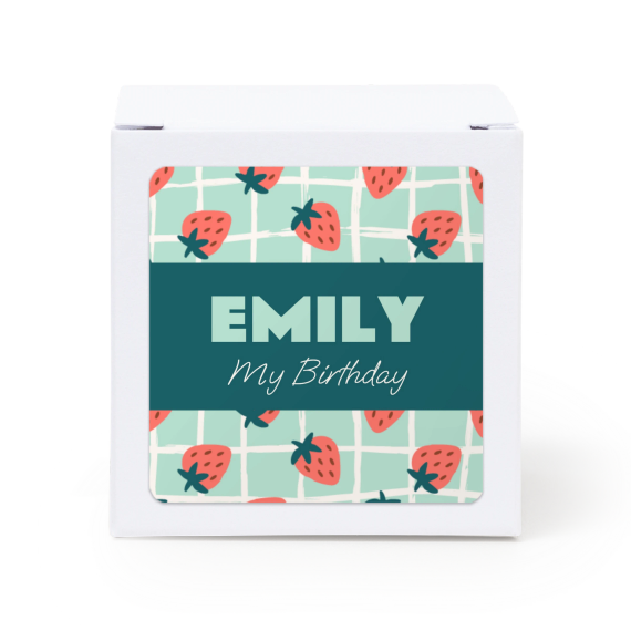 Paper box white square sticker - set of 24 Paper box white square sticker - set of 24
