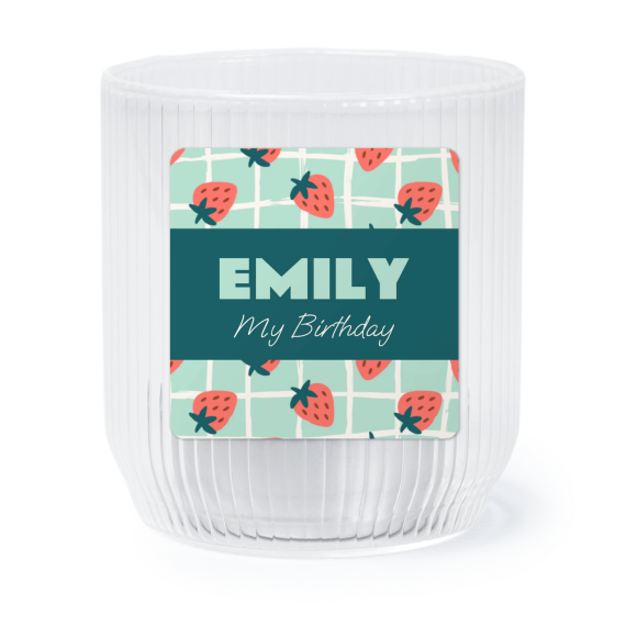 Personalised Clear Glass Tealight Holder with Square Stickers – Set of 6 Personalised Clear Glass Tealight Holder with Square Stickers – Set of 6