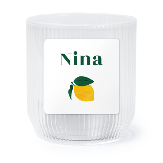 Personalised Clear Glass Tealight Holder with Square Stickers – Set of 6 Personalised Clear Glass Tealight Holder with Square Stickers – Set of 6