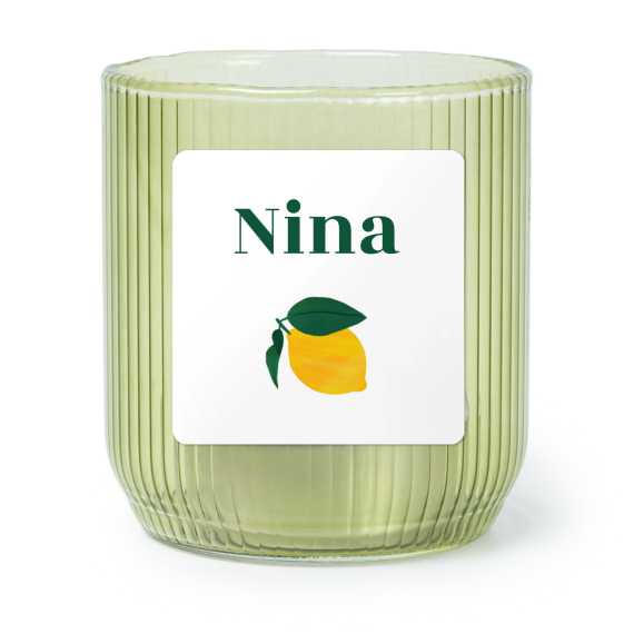 Personalised Green Glass Tealight Holder with Square Stickers – Set of 6 Personalised Green Glass Tealight Holder with Square Stickers – Set of 6