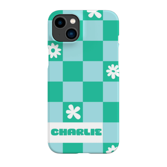 Checkerboard Flowers - Text Only