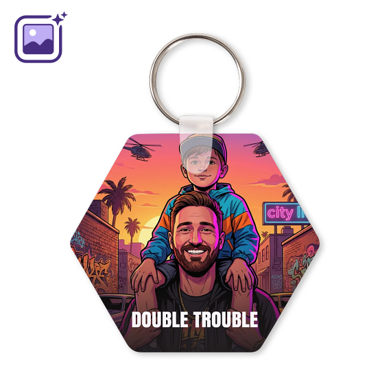 Key Ring Hexagon