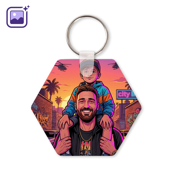 Key Ring Hexagon