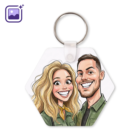 Key Ring Hexagon Key Ring Hexagon