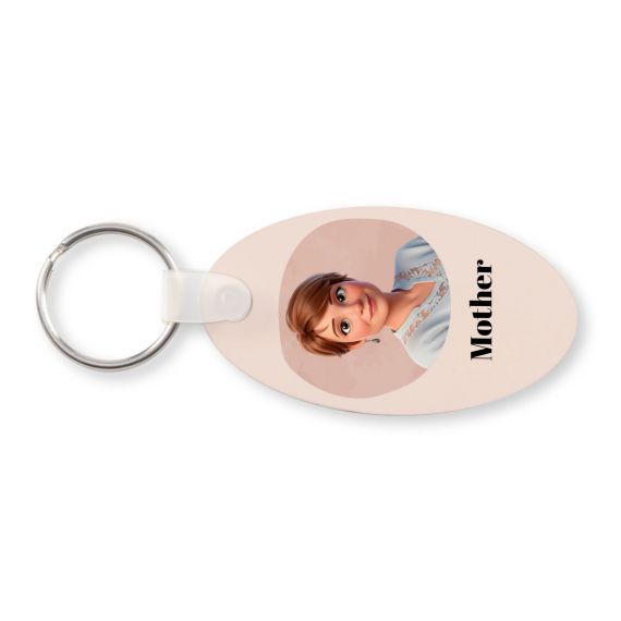 KeychainAluOval_AquarelCircleAvatarPink