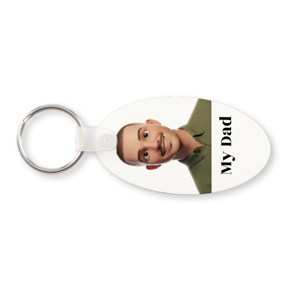KeychainAluOval_MinimalisticAvatar