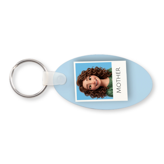 KeychainAluOval_RetroPrintAvatarBlue