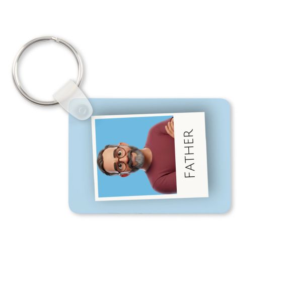 KeychainAluRectangle_RetroPrintAvatarBlue